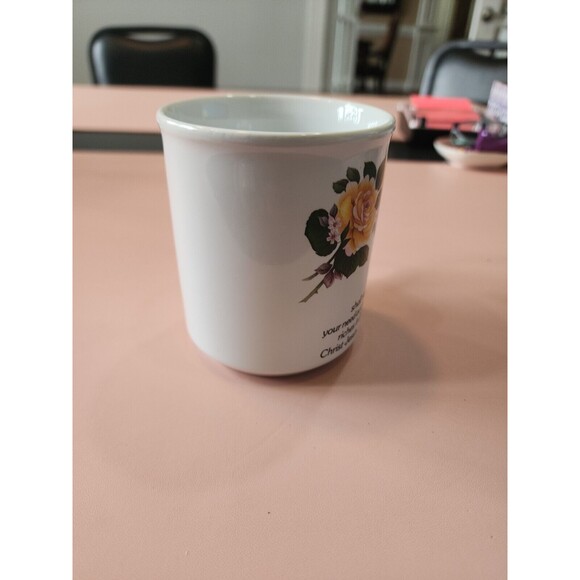 VTG Mug With Bible Verse Made In England Decorated In Canada - Picture 4 of 9